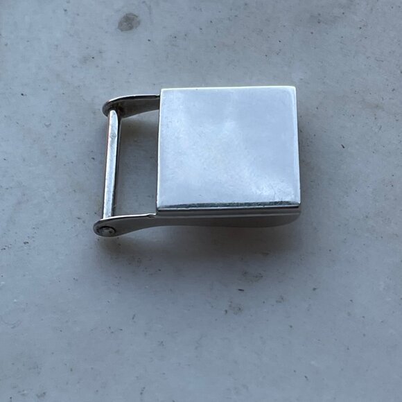 Vintage Solid Sterling Silver Belt Buckle - Picture 6 of 12